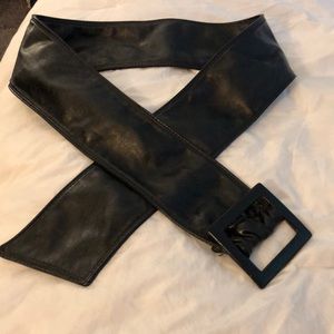 Nice leather-like XL black belt